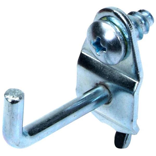 DuraHook 1 1/8" Single Rod, 90 Degree Pegboard Hook, 10 Pack